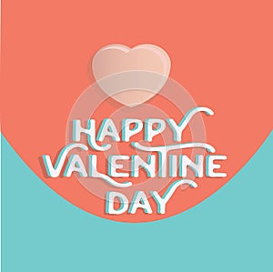 Happy valentine`s day heart , greeting happy valentine day holid