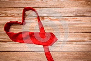 A happy Valentine`s day holiday love and male tie frame background