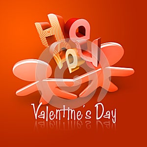 Happy Valentine's Day Illustrated Couple I