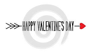 Happy Valentine`s Day. Love arrow