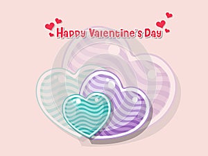 Happy Valentine`s Day Love Symbol Heart On Color Background. hol