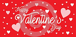 Happy valentine`s day, quotes background template vector photo