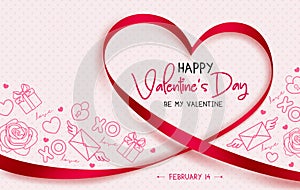 Happy valentine\'s day text vector design. Valentine\'s day be my valentine greeting card