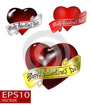 Happy Valentine`s day. Vector Lettering design