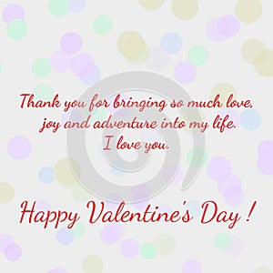 Happy valentine's day wishes greeting card abstract background, circles pattern, graphic design illustration wallpaper