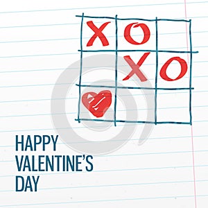 Happy Valentine's day xoxo greating card. photo