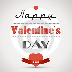 Happy valentinecard with hearts