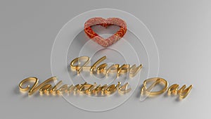 Happy Valentines Day 3D Render