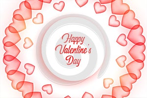 Happy valentines day beautiful circular frame banner design