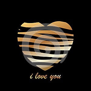 Happy Valentines Day Card. I Love You BackgroundVector Illustration