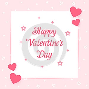 Happy Valentines day card love pin text vector