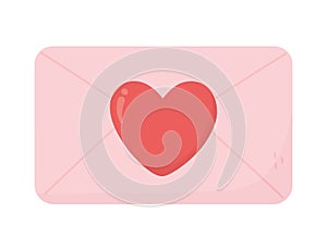 Happy valentines day envelope heart love messsage