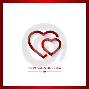 happy valentines day greeting card vector illustration