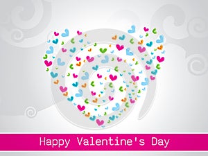 Happy Valentines Day Greeting Card, vector illustration