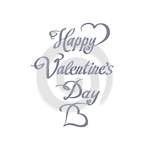 HAPPY VALENTINeS DAY hand lettering handmade calligraphy vector