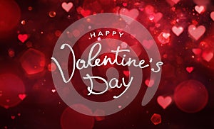 Happy Valentines Day Handwriting Text