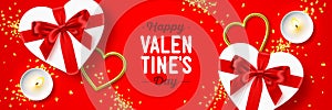 Happy Valentines Day holiday banner