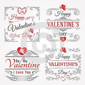 Happy Valentines Day Lettering Cards