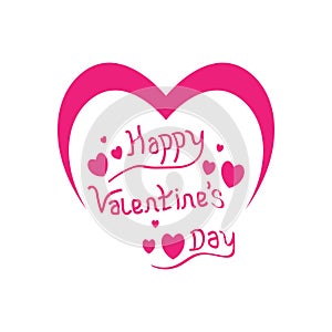 Happy valentines day logo vector template