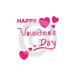 Happy valentines day logo vector template