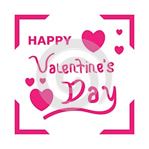 Happy valentines day logo vector template