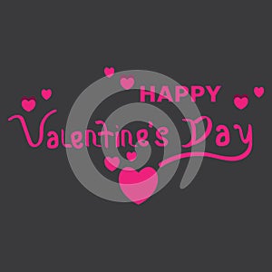 Happy valentines day logo vector template