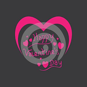 Happy valentines day logo vector template