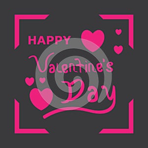 Happy valentines day logo vector template