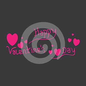 Happy valentines day logo vector template