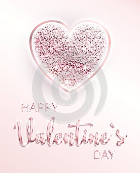 Happy valentines day. Romantic design card.
