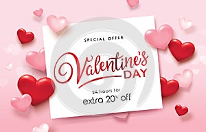 Happy Valentines Day sale poster