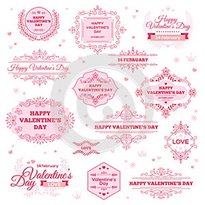 Happy Valentines Day Vintage Labels