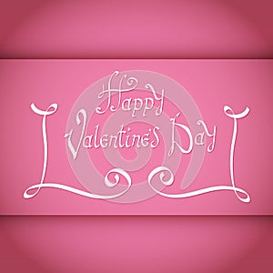 Happy Valentines Day Vintage Lettering Background