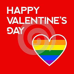 Happy valentines gay heart