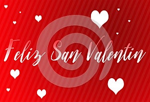 Beautiful Happy Valentines day lettering design with hearts photo