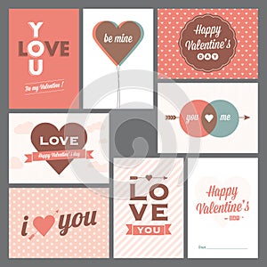 Happy valentineâ€™s day and weeding postcards