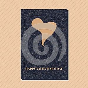 Happy Velentines day with heart shape starry night sky galaxy vertical love romantic card style.