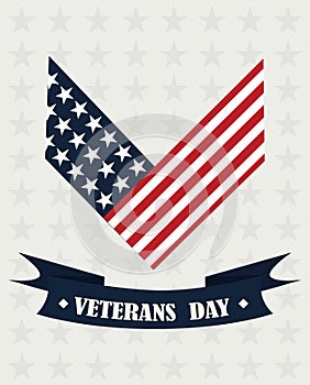 Happy veterans day, american flag memorial celebration