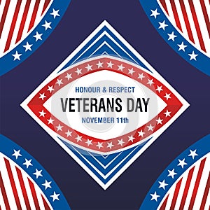 Happy Veterans Day background template design