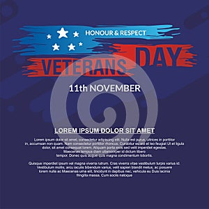 Happy Veterans Day background template design