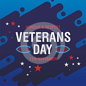 Happy Veterans Day background template design