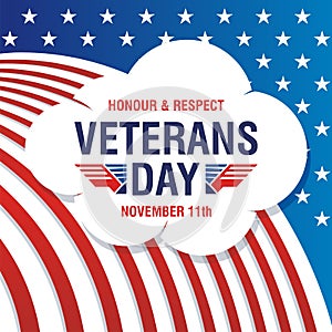 Happy Veterans Day background template design