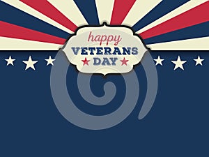 Happy veterans day horizon background