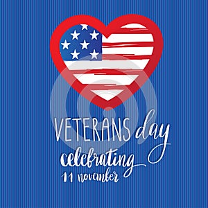 Happy Veterans Day lettering for your design