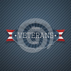 Happy Veterans Day paper Label