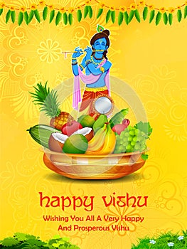 Happy Vishu new year Hindu festival celebrated in the Indian state of Kerala