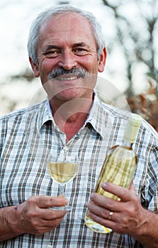 Happy viticultor