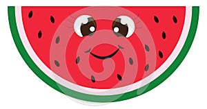 Happy watermellon, illustration, vector