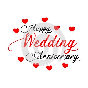 Happy wedding Anniversary greeting card.