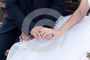 Happy wedding wedding rings betrothal